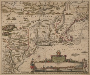 Novi Belgii Novaeque Angliae nec non Pennsylvaniae et partis Virginiae tabula multis in locis emendata