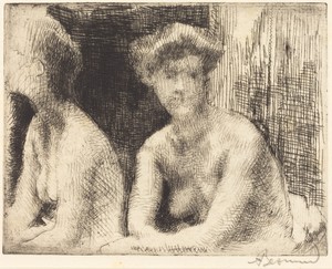 Nude Woman by a Looking Glass (Femme Nue Auprès d'une Glace)