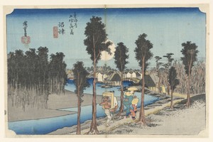 Numazu Evening, in The Fifty-Three Stations of the Tokaido Road (Tokaido Gojusan Tsugi-no Uchi)
