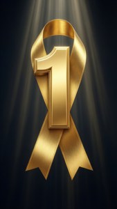 Number One Gold Ribbon