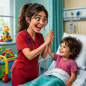 Nurse High-Five Child