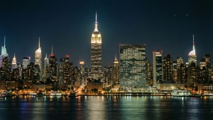NYC Skyline Night Panorama