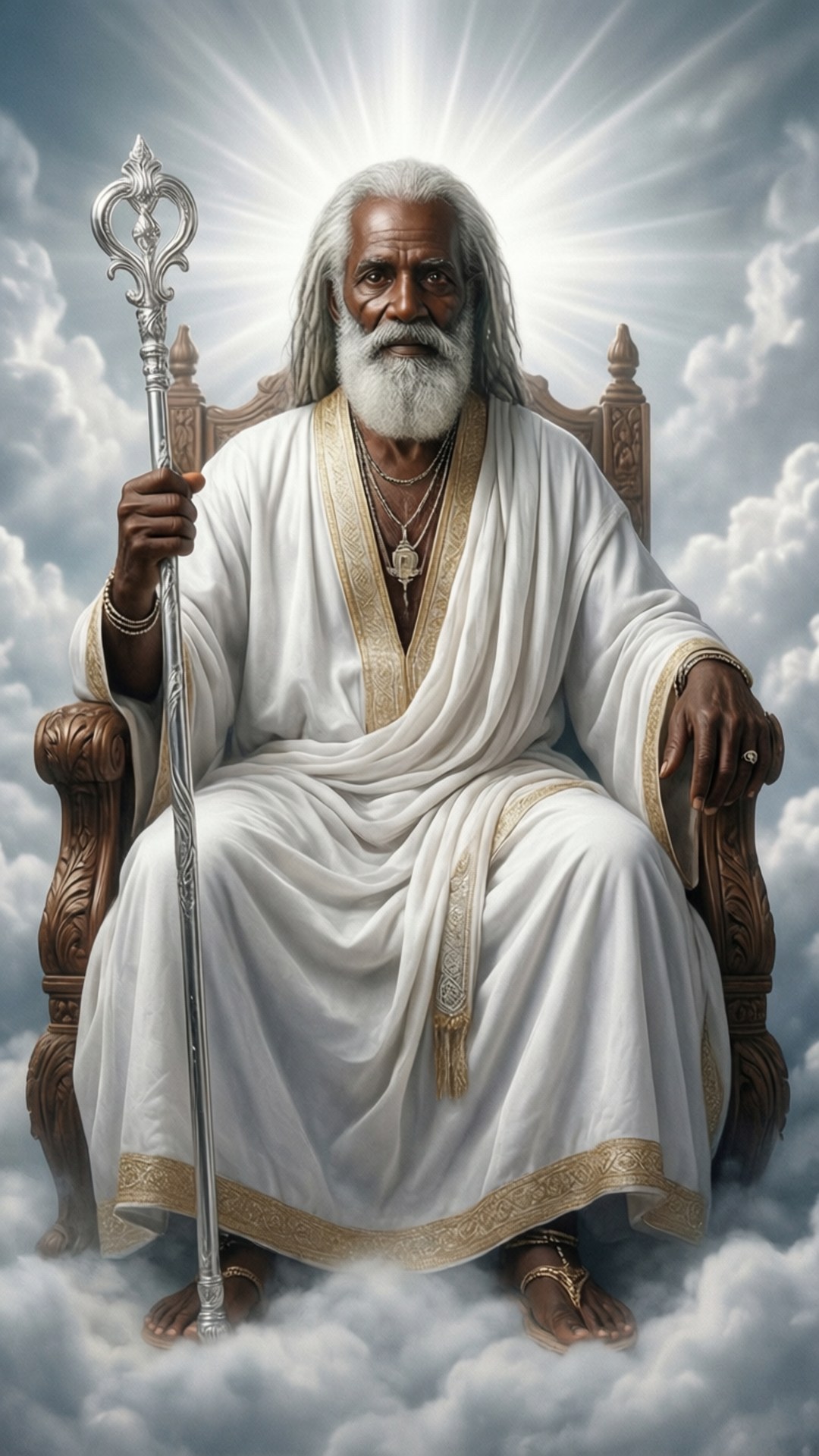 Obatala on Cloud Throne by Wallpapers.art Studio