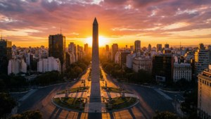 Obelisco Sunset Aerial