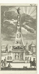 Obelisk met het standbeeld van koning Willem III