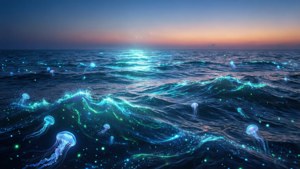 Ocean Bioluminescence Aura