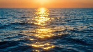 Ocean Glint at Sunset