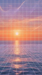 Ocean Sunset Grid