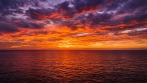 Ocean Sunset Horizon