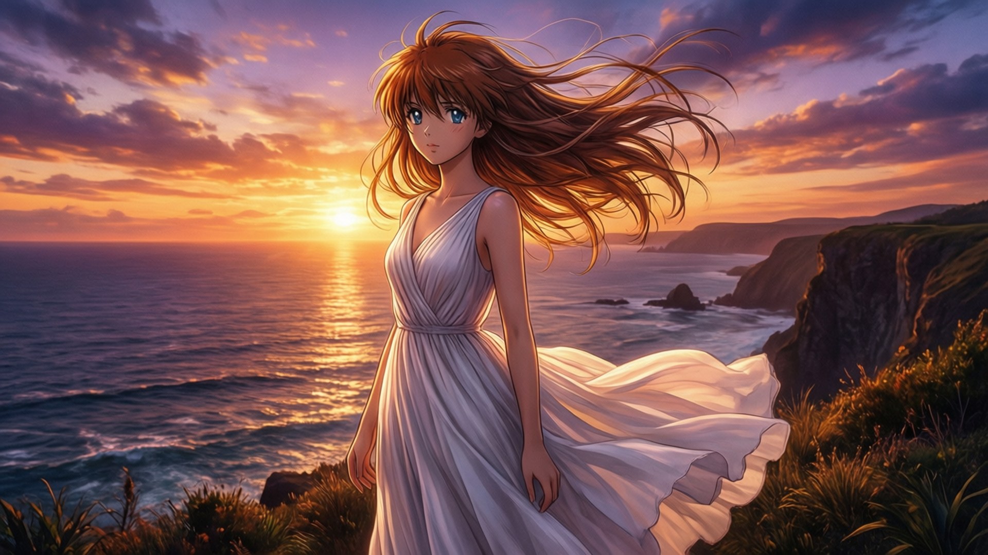 Ocean Sunset Reverie by Wallpapers.art Studio