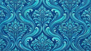 Ocean Wave Damask