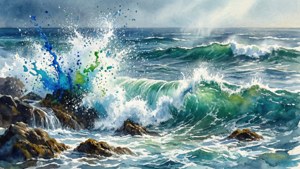 Ocean Waves Crash