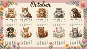 October Animal Calendar