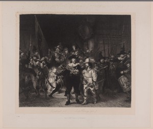Officieren en andere schutters van wijk II in Amsterdam, onder leiding van kapitein Frans Banninck Cocq en luitenant Willem van Ruytenburch