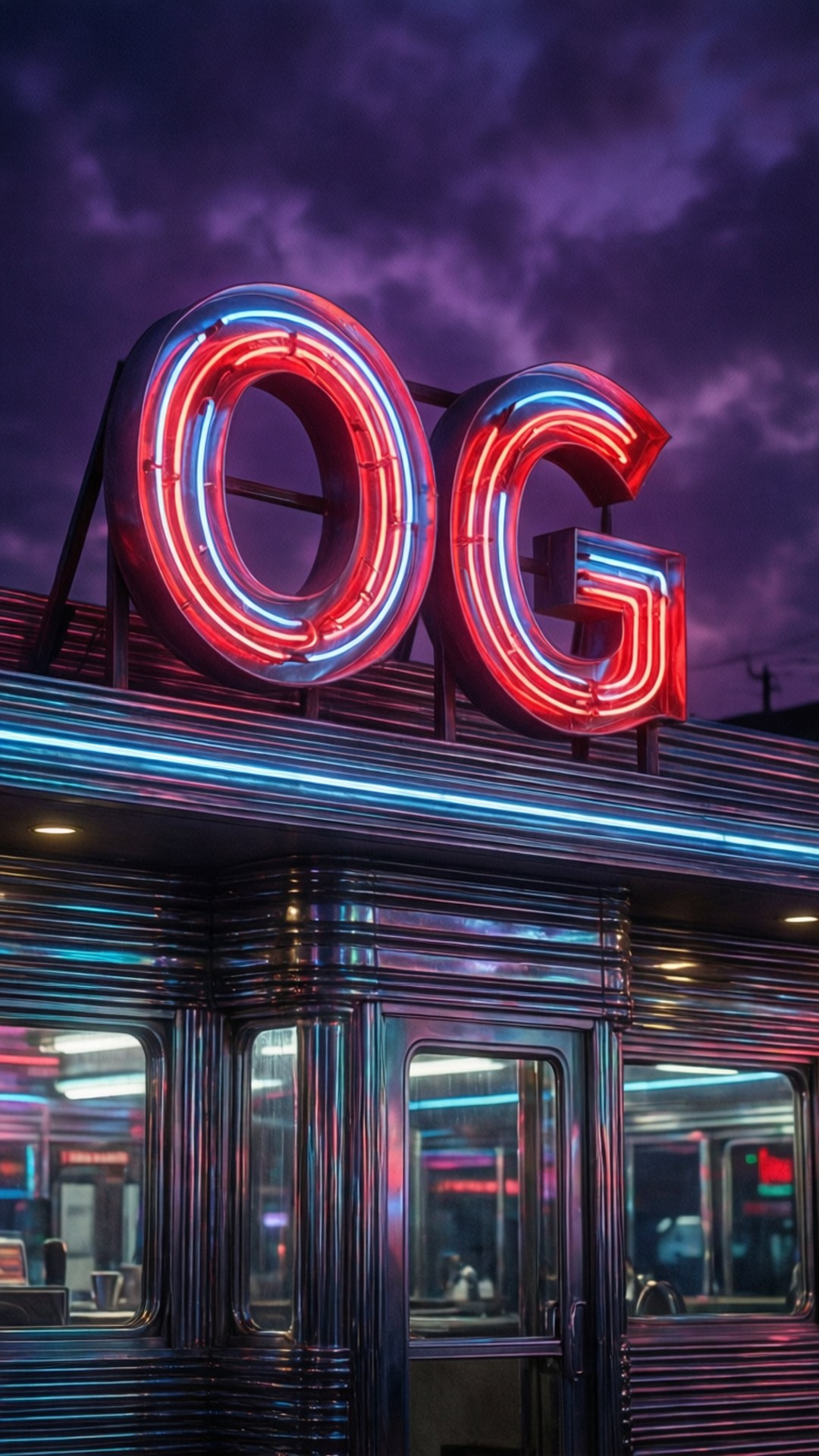 OG Neon Diner by Wallpapers.art Studio