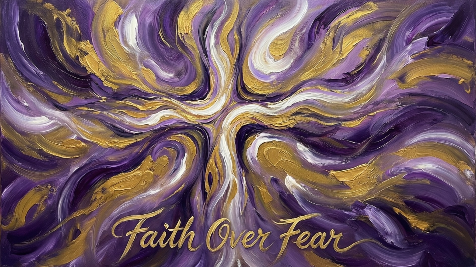 Oil Swirl Faith by Wallpapers.art Studio