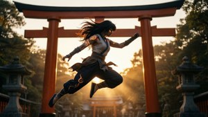 Okami Sunrise Leap