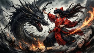 Okami vs Dragon Battle