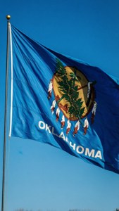 Oklahoma Flag Close-Up