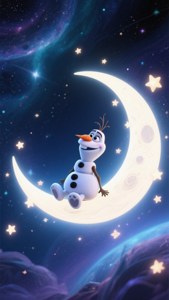 Olaf on the Moon