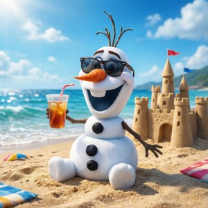 Olaf's Beach Day