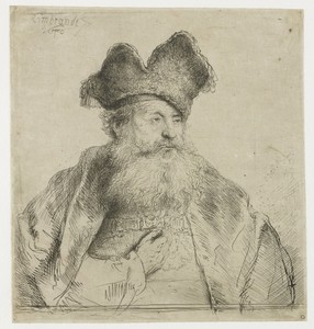Old man with a divided fur cap