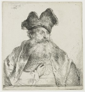 Old man with a divided fur cap