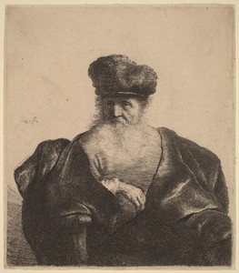 Old Man with Beard, Fur Cap, and Velvet Cloak