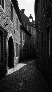Old Town Alley B&W