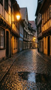 Old Town Cobblestone Lane