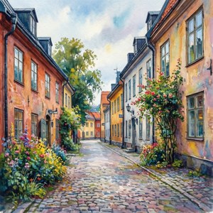 Old Town Watercolor