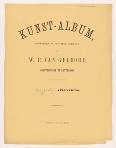 Omslag voor: Kunst-Album door W. P. van Geldorp