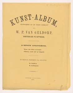 Omslag voor Kunst-Album door W. P. van Geldorp achtste aflevering 1871