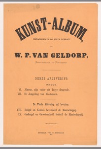 Omslag voor Kunst-Album door W. P. van Geldorp derde aflevering 1873