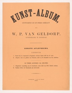 Omslag voor Kunst-Album door W. P. van Geldorp eerste aflevering 1869