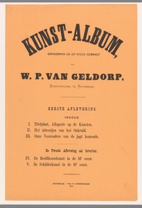 Omslag voor Kunst-Album door W. P. van Geldorp eerste aflevering 1873