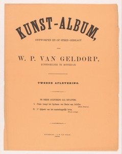 Omslag voor Kunst-Album door W. P. van Geldorp tweede aflevering 1869