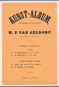 Omslag voor Kunst-Album door W. P. van Geldorp tweede aflevering 1873