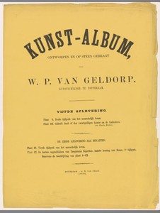 Omslag voor Kunst-Album door W. P. van Geldorp vijfde aflevering 1871