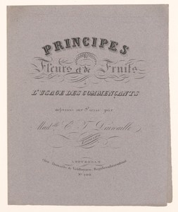 Omslag voor Principes de Fleurs et de Fruits l'Usage des Commencants