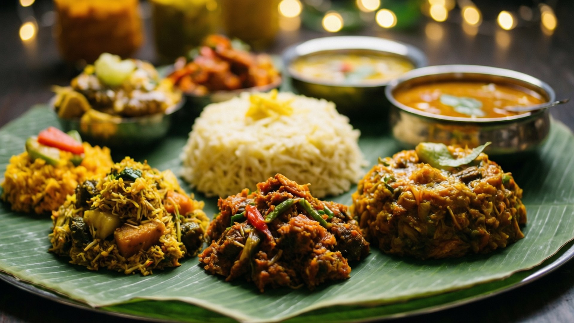 Onam Sadya Feast Close-Up by Wallpapers.art Studio