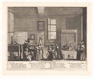 Onderwijzeres in een klaslokaal