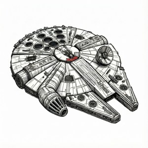 One Line Art Falcon