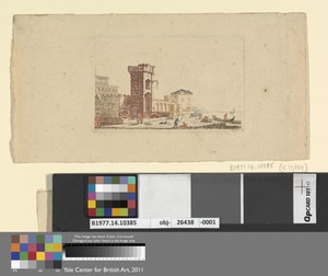 [One of] Six Colored Engravings of Castles, Ruins and Seascapes