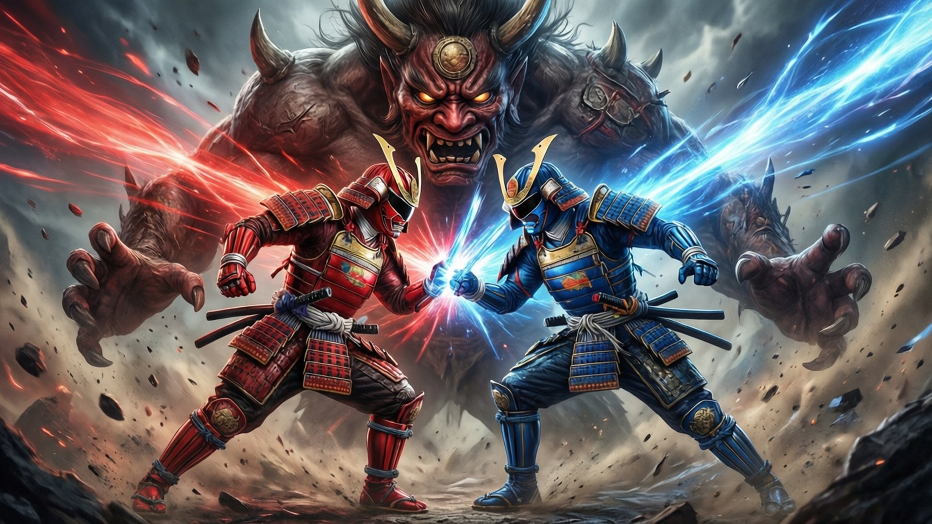 Oni Slayers Duo by Wallpapers.art Studio