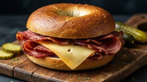 Onion Bagel Reuben