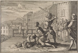 Onthoofding van de markies van Cinq-Mars en François De Thou, 1642