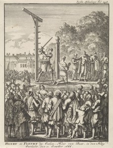 Onthoofding van Henri de Fleury de Coulan Buat in Den Haag, 1666