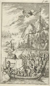 Ontmoeting tussen de schepen van Radirobanes en Meleander