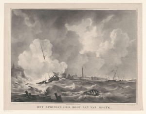 Ontploffen van de boot van Jan van Speyk